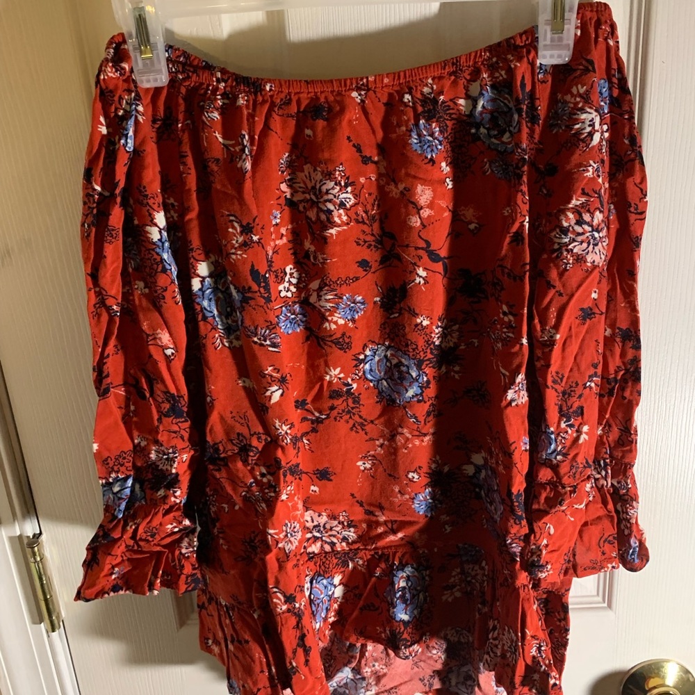 Floral off the shoulder blouse